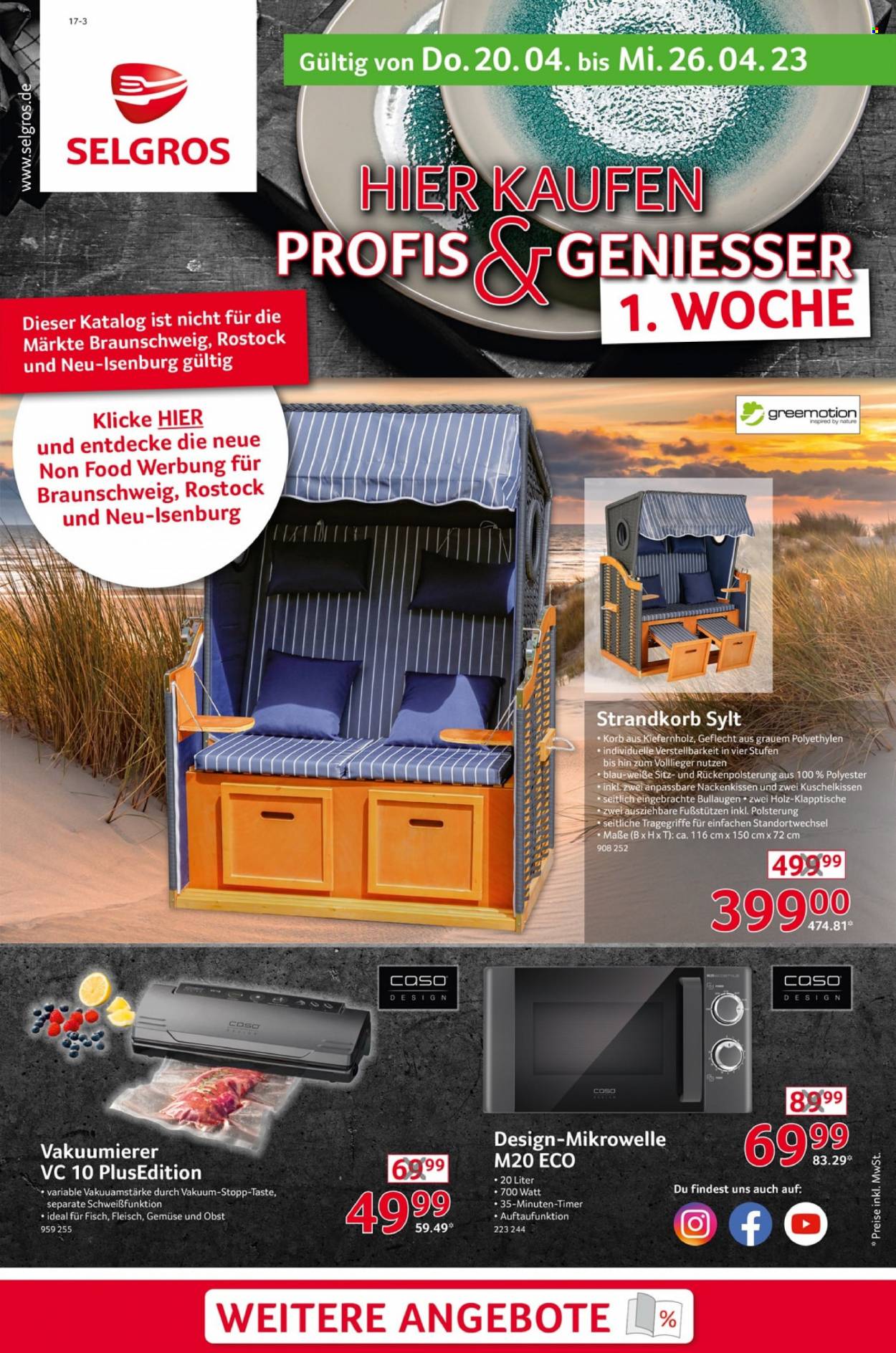 Selgros Prospekte  - 20.04.2023 - 26.04.2023. Seite 1