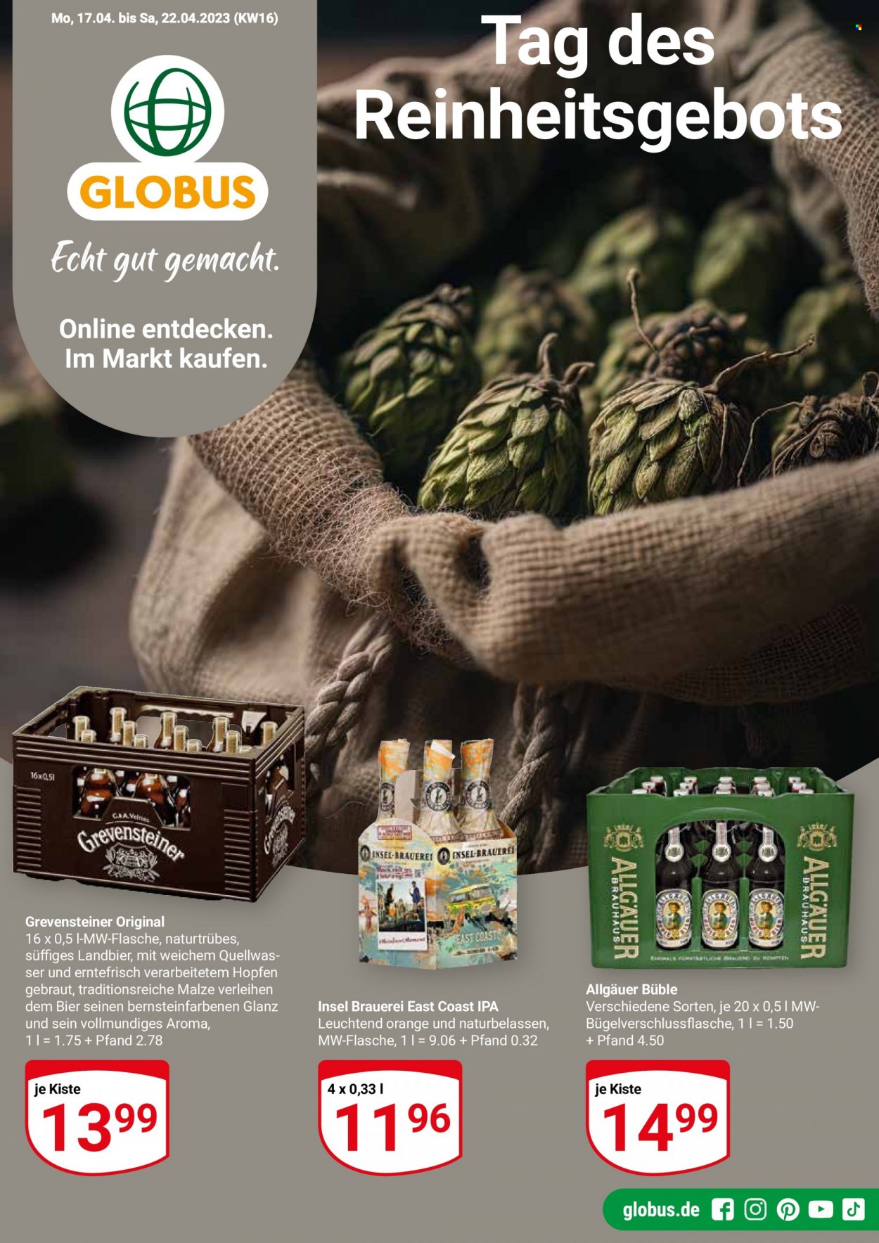 Globus Prospekte  - 17.04.2023 - 22.04.2023. Seite 1