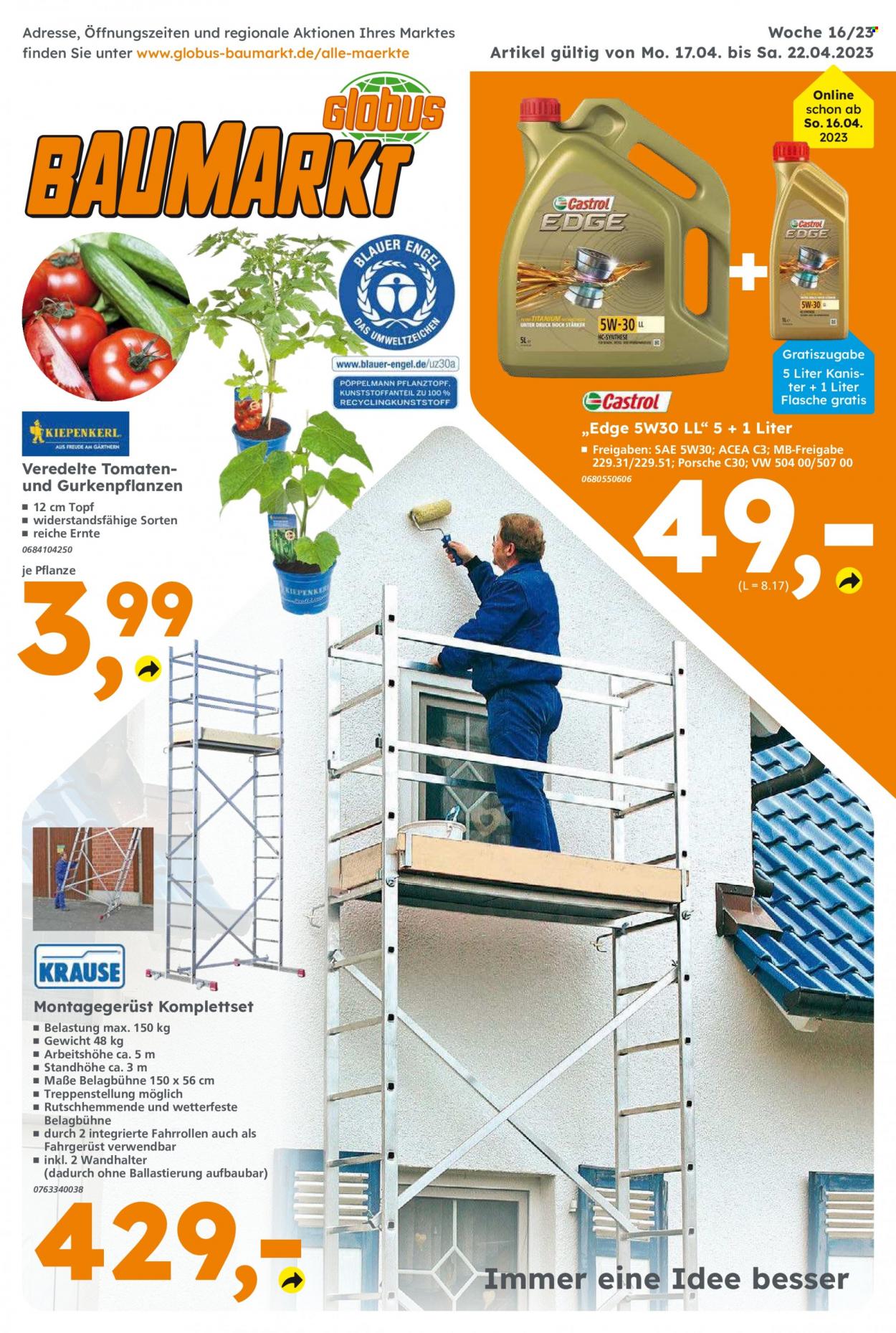 Globus Baumarkt Prospekte  - 17.04.2023 - 22.04.2023. Seite 1