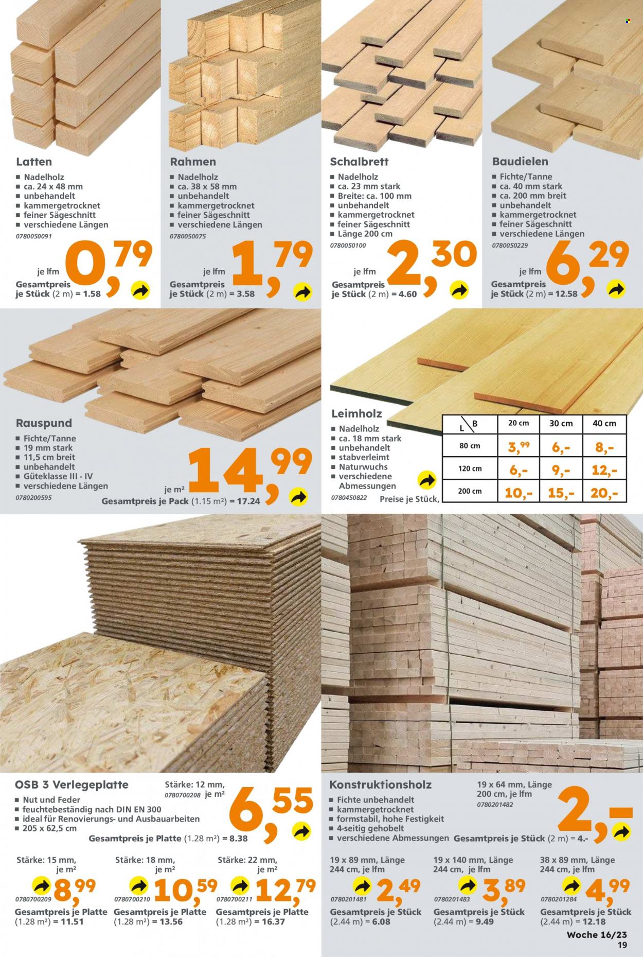 Globus Baumarkt Prospekte  - 17.04.2023 - 22.04.2023. Seite 19