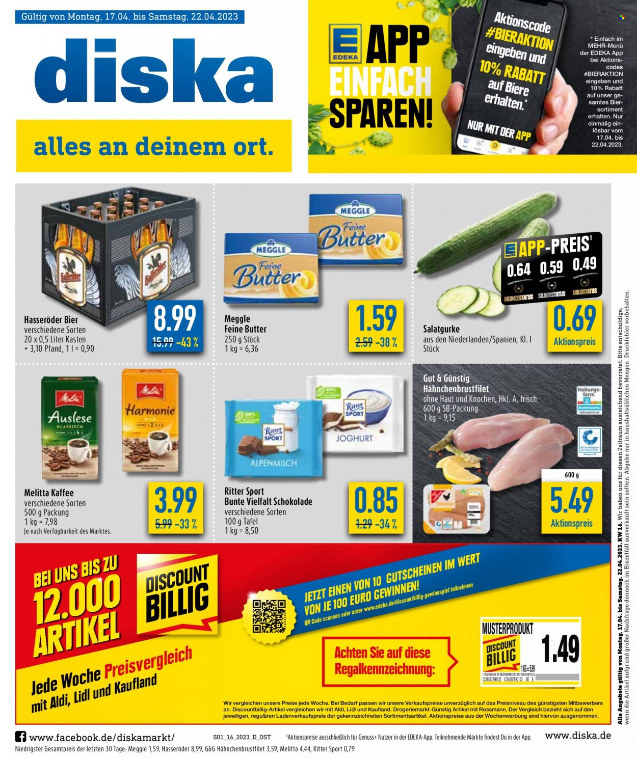 Diska Prospekte  - 17.04.2023 - 22.04.2023. Seite 1
