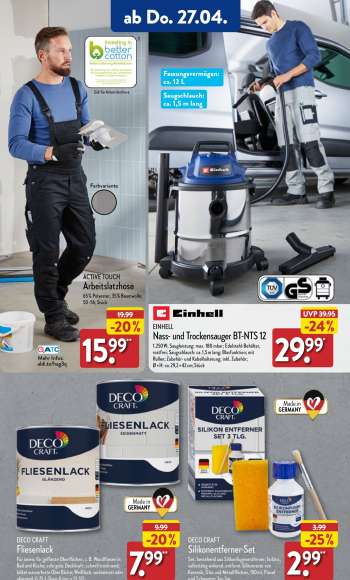thumbnail - EINHELL Nass- und Trockensauger BT-NTS
