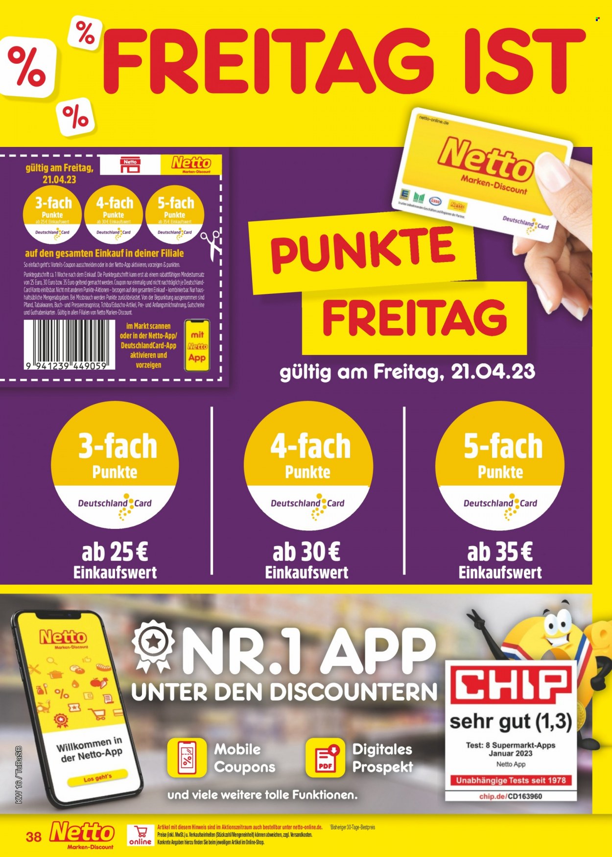 Netto Marken-Discount Prospekte  - 17.04.2023 - 22.04.2023. Seite 38