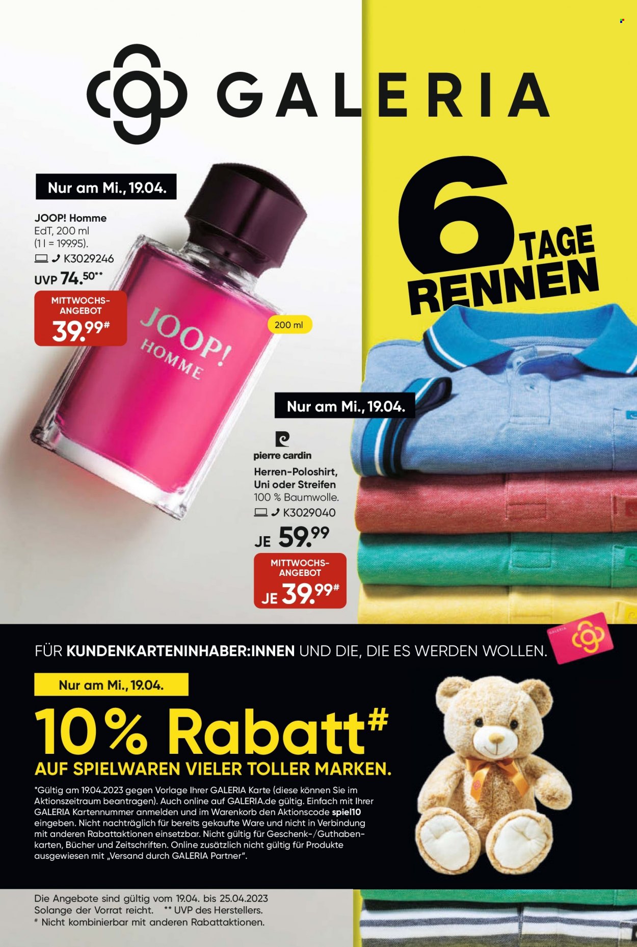 GALERIA Karstadt Kaufhof Prospekte  - 19.04.2023 - 25.04.2023. Seite 1