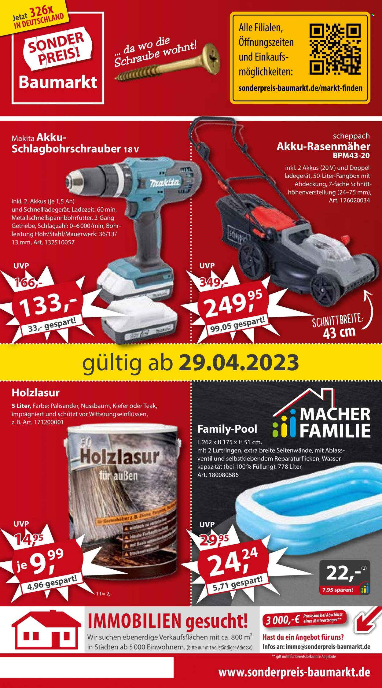 Sonderpreis-Baumarkt Prospekte  - 29.04.2023 - 5.05.2023. Seite 1