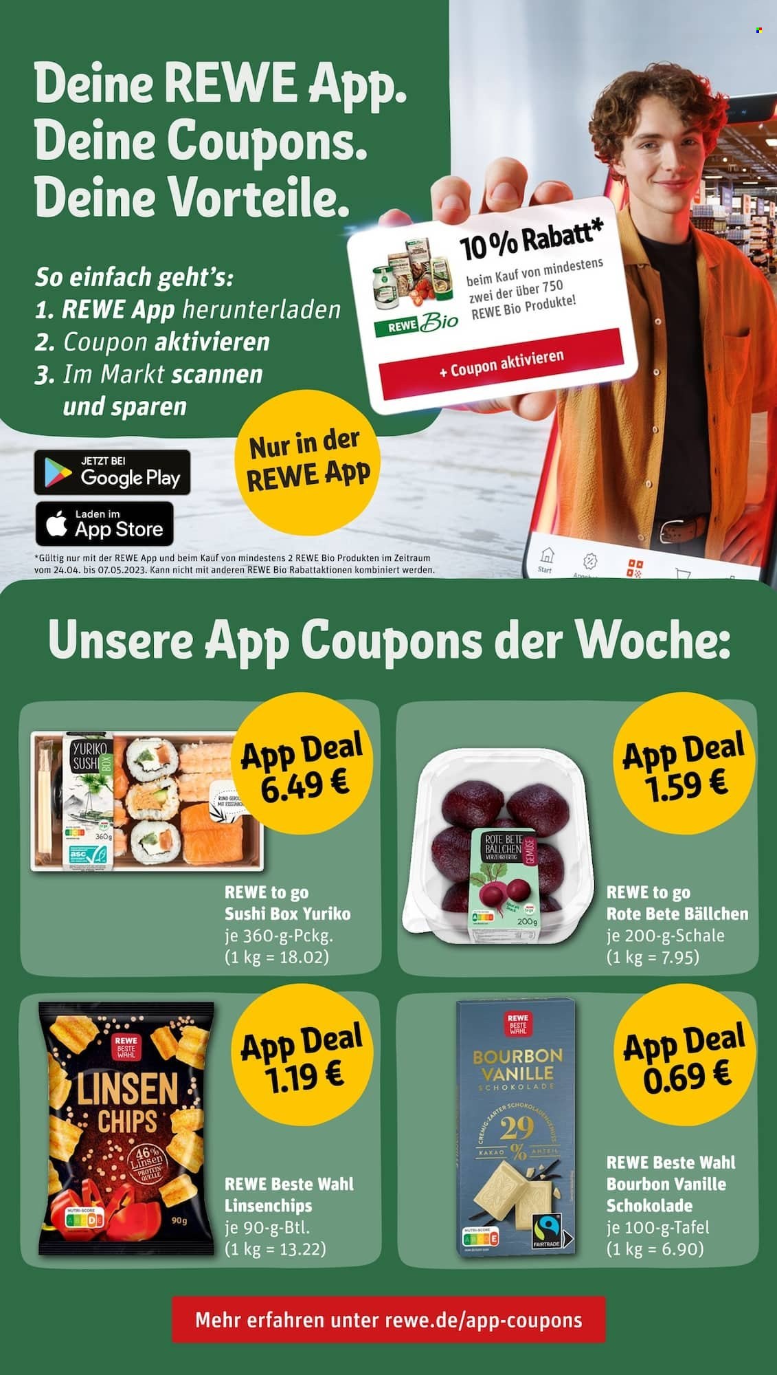 REWE Prospekte  - 24.04.2023 - 29.04.2023. Seite 21