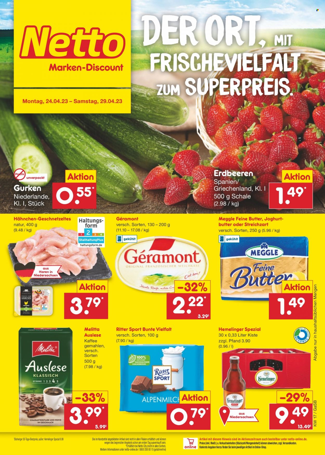 Netto Marken-Discount Prospekte  - 24.04.2023 - 29.04.2023. Seite 1