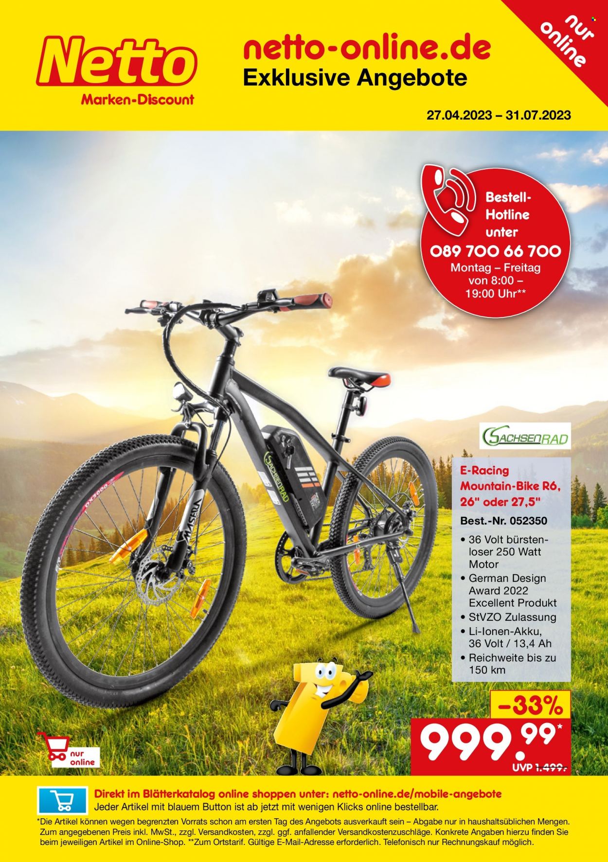 Netto Marken-Discount Prospekte  - 27.04.2023 - 31.07.2023. Seite 1