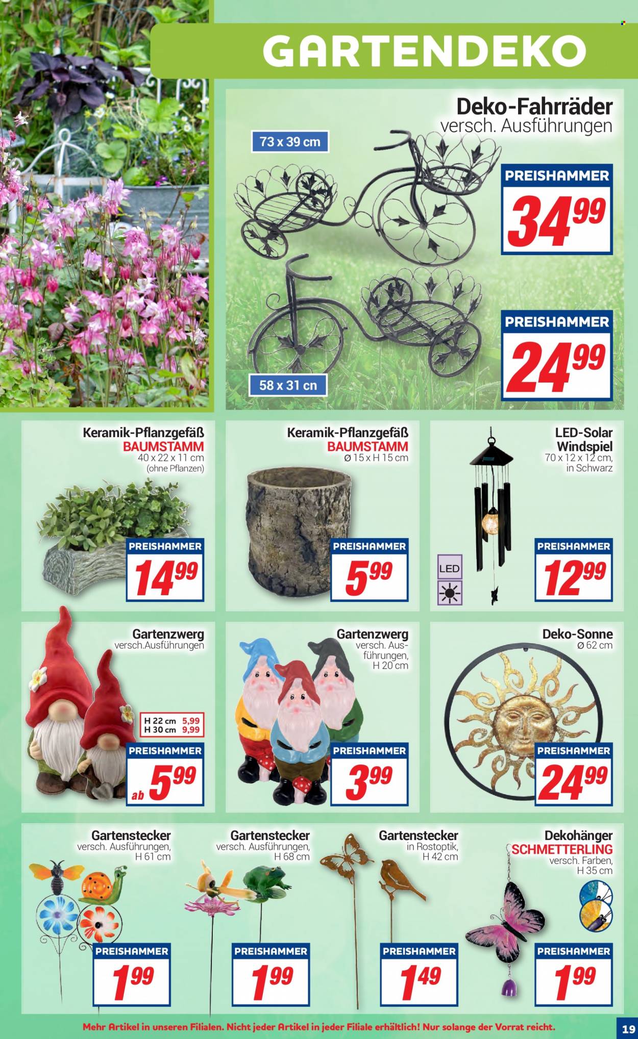 thumbnail - Prospekte CENTERSHOP - Produkte in Aktion - Dekohänger, Schmetterling, Pflanztopf, Gartendekoration. Seite 19.