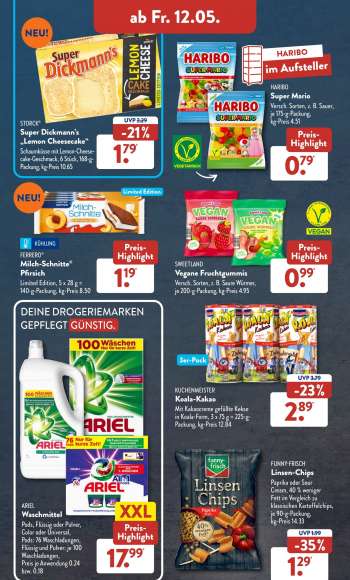thumbnail - STORCK Super Dickmann’s „Lemon Cheesecake“ Schaumküsse mit Lemon-Cheese- cake-Geschmack, 6 Stück, 168-g- Packung, kg-Preis 10.65