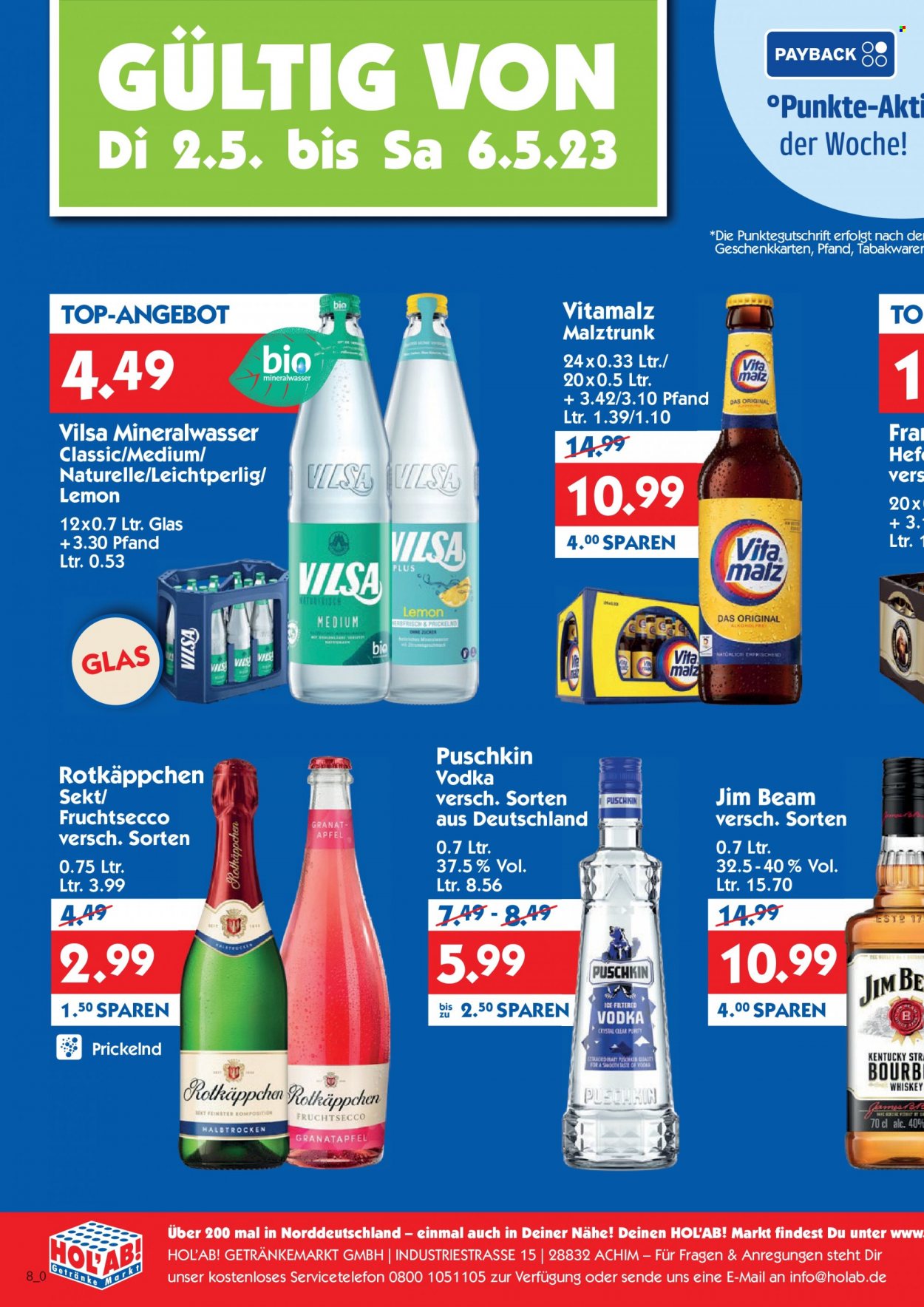 Hol'ab! Getränkemarkt Prospekte  - 2.05.2023 - 6.05.2023. Seite 2