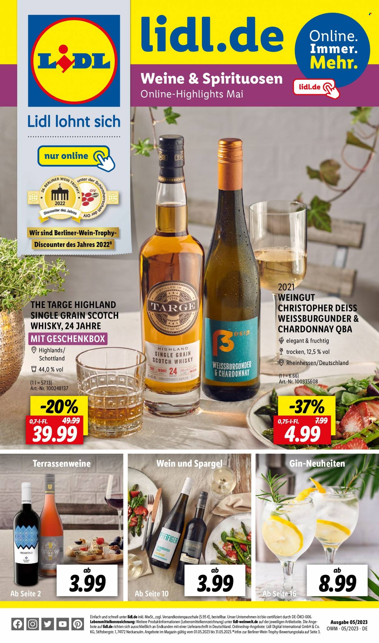 Lidl Prospekte  - 1.05.2023 - 31.05.2023. Seite 1