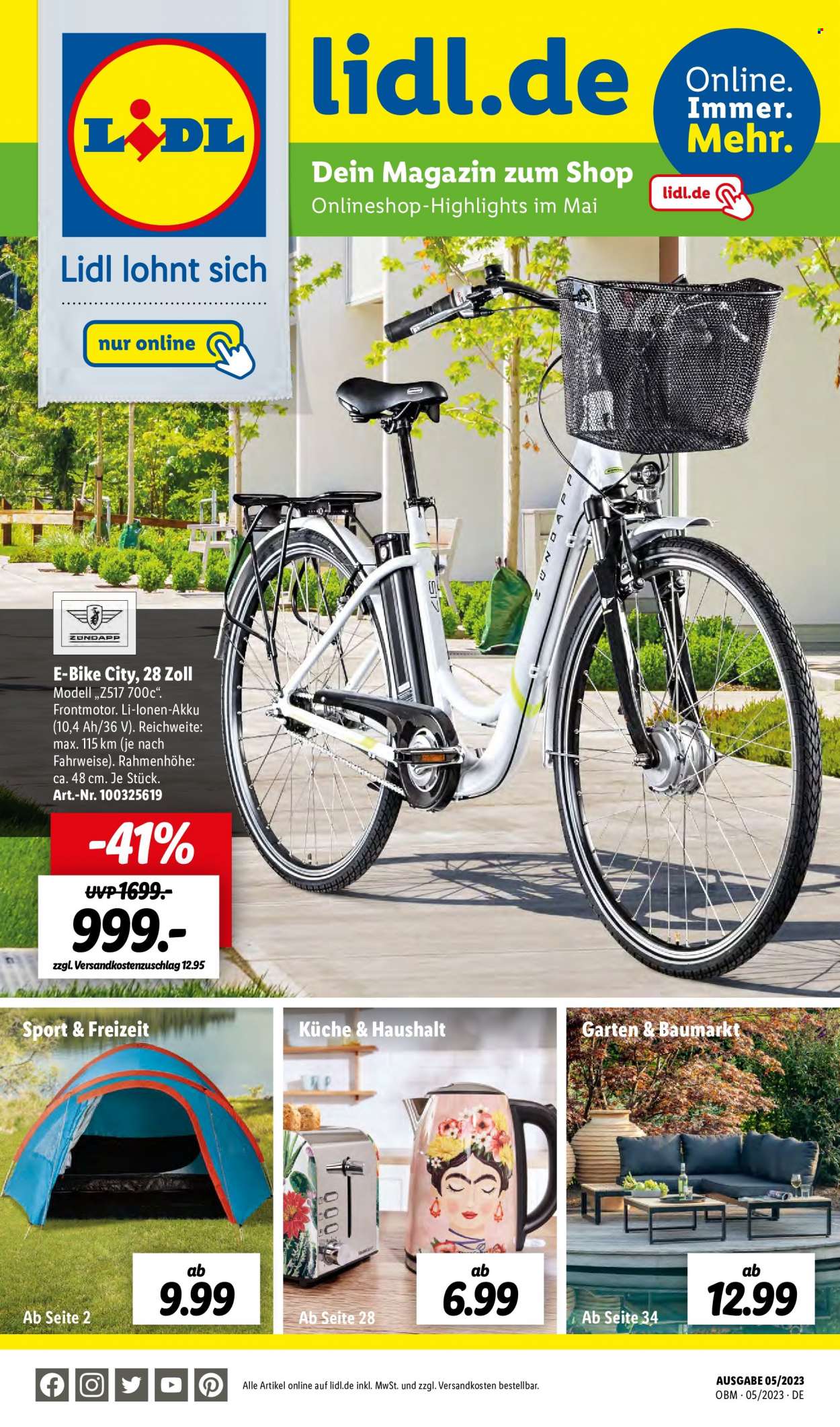 Lidl Prospekte  - 1.05.2023 - 31.05.2023. Seite 1