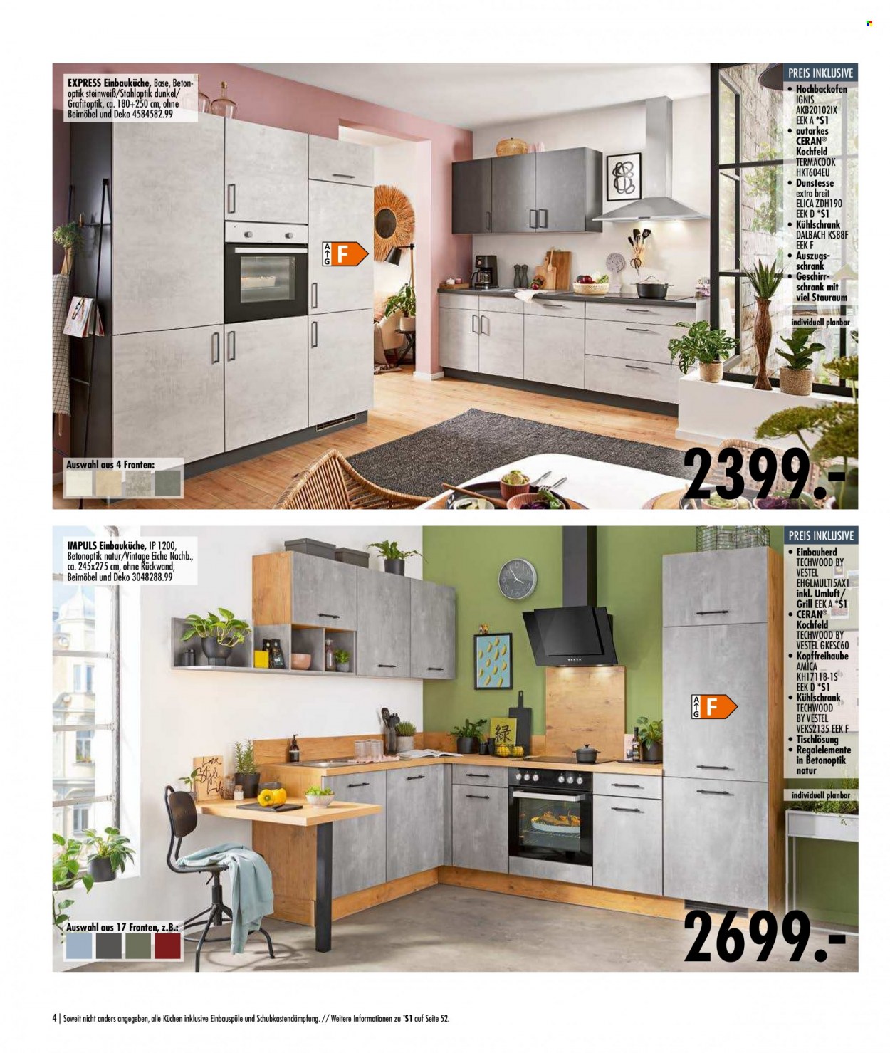 thumbnail - Prospekte SB Möbel Boss - 2.05.2023 - 30.11.2023 - Produkte in Aktion - Einbauspüle, Amica, Einbauherd, Grill. Seite 4.