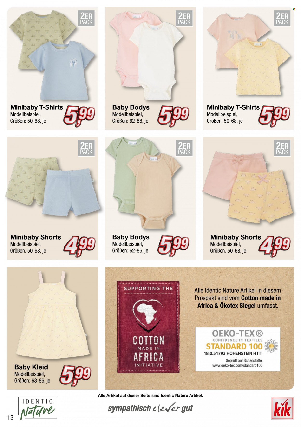 thumbnail - Prospekte Kik - 5.05.2023 - 4.06.2023 - Produkte in Aktion - Shorts, Shirt, Kleid, T-Shirt, Kinder Body. Seite 13.