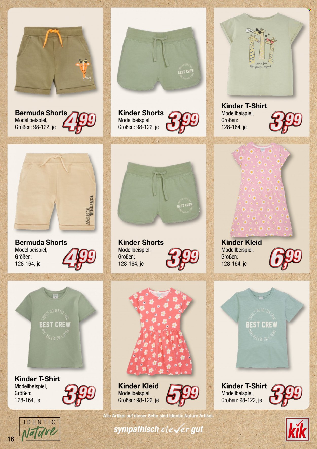 thumbnail - Prospekte Kik - 5.05.2023 - 4.06.2023 - Produkte in Aktion - Shorts, Shirt, Kleid, Kinder-T-Shirt, T-Shirt. Seite 16.