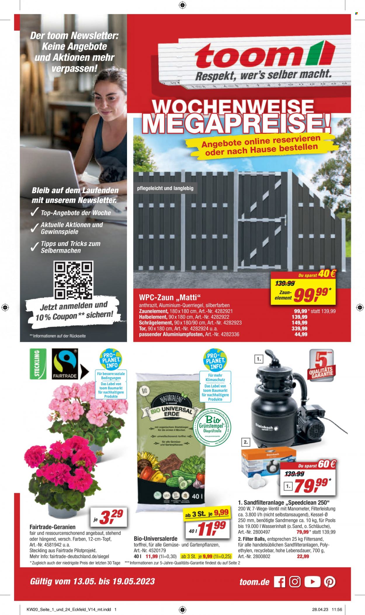 toom Baumarkt Prospekte  - 13.05.2023 - 19.05.2023. Seite 1