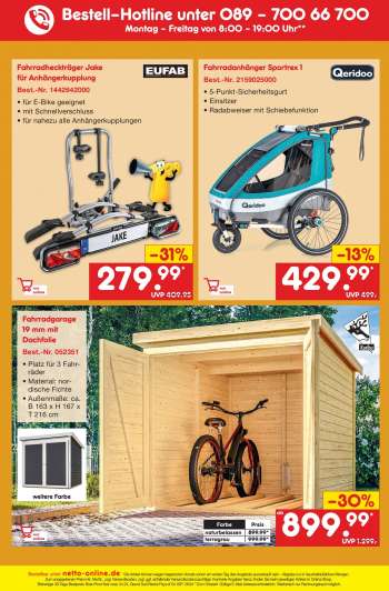thumbnail - Fahrradgarage 19 mm mit Dachfolie Best.-Nr. 052351 Karibu