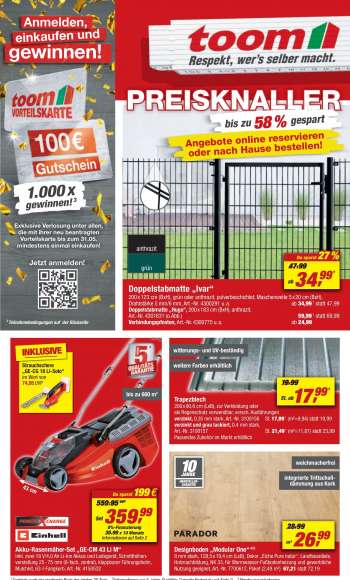 Prospekte toom Baumarkt - 20.05.2023 - 26.05.2023.