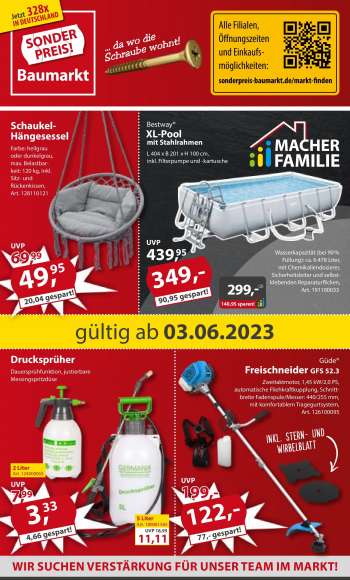 Prospekte Sonderpreis-Baumarkt - 3.06.2023 - 9.06.2023.