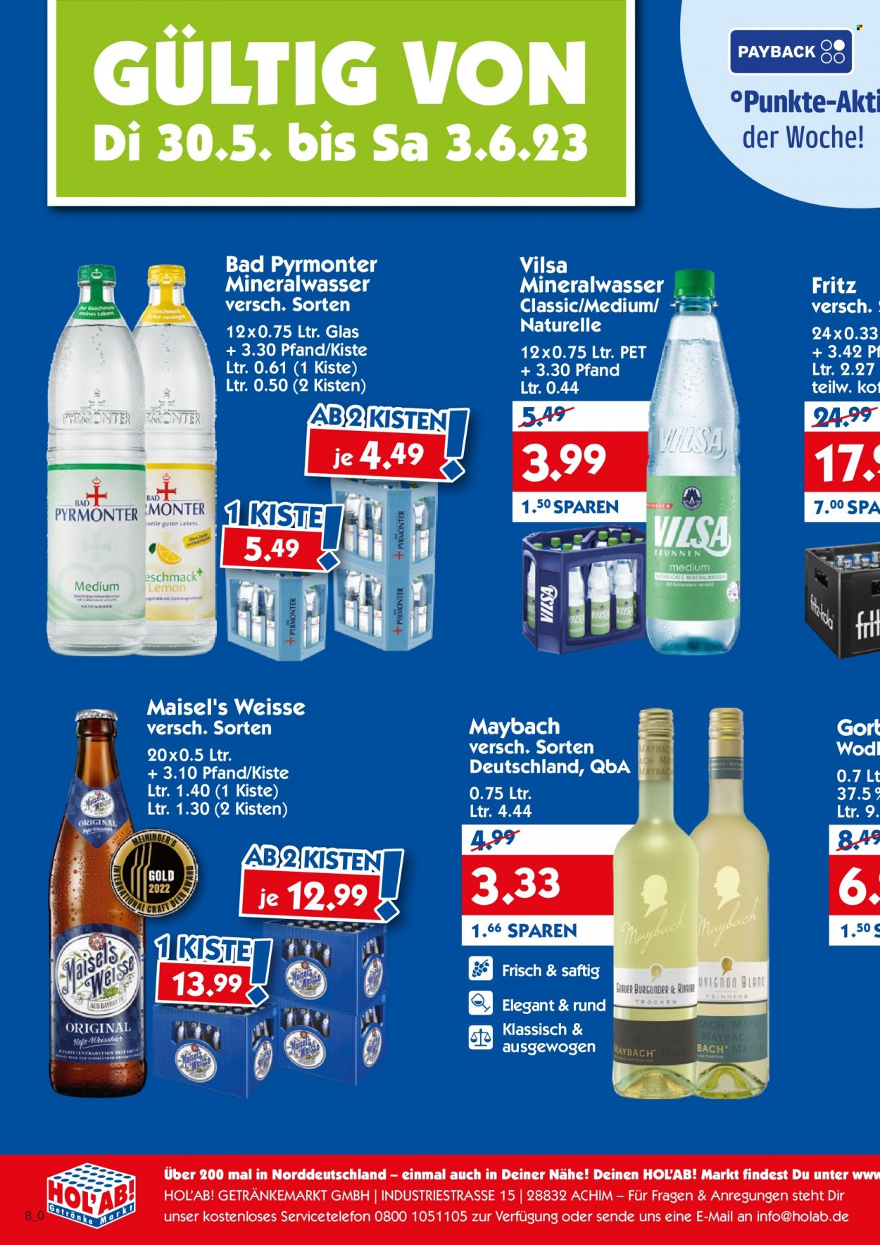 Hol'ab! Getränkemarkt Prospekte  - 30.05.2023 - 3.06.2023. Seite 2