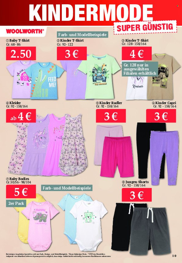 thumbnail - Prospekte Woolworth - 1.06.2023 - 7.06.2023 - Produkte in Aktion - Kleider, Shorts, Kinder-T-Shirt, T-Shirt. Seite 10.