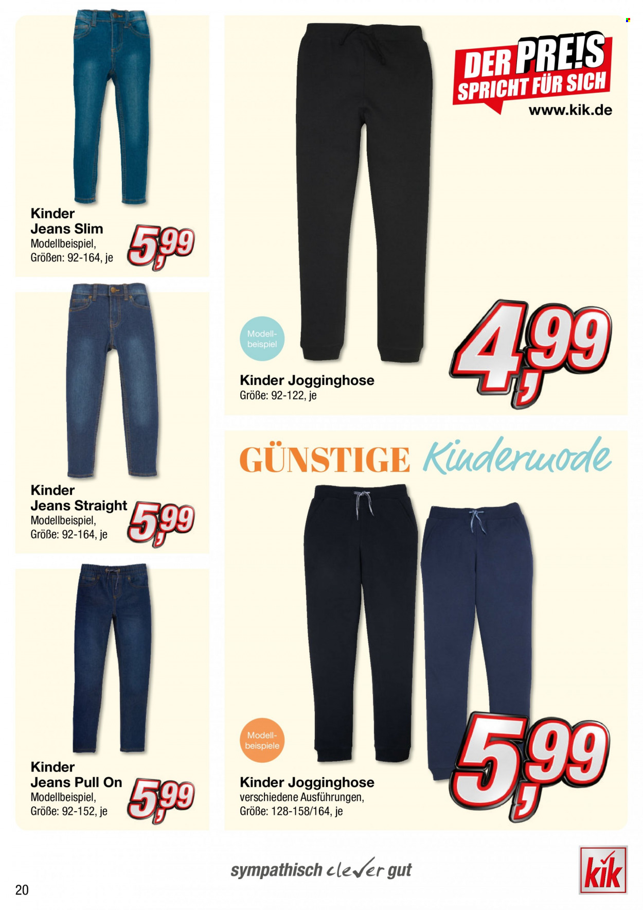 thumbnail - Prospekte Kik - 5.06.2023 - 18.06.2023 - Produkte in Aktion - Jeans, Hose, Kinder Jogginghose, Jogginghose. Seite 20.