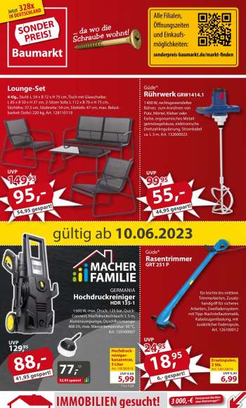 Prospekte Sonderpreis-Baumarkt - 10.06.2023 - 16.06.2023.