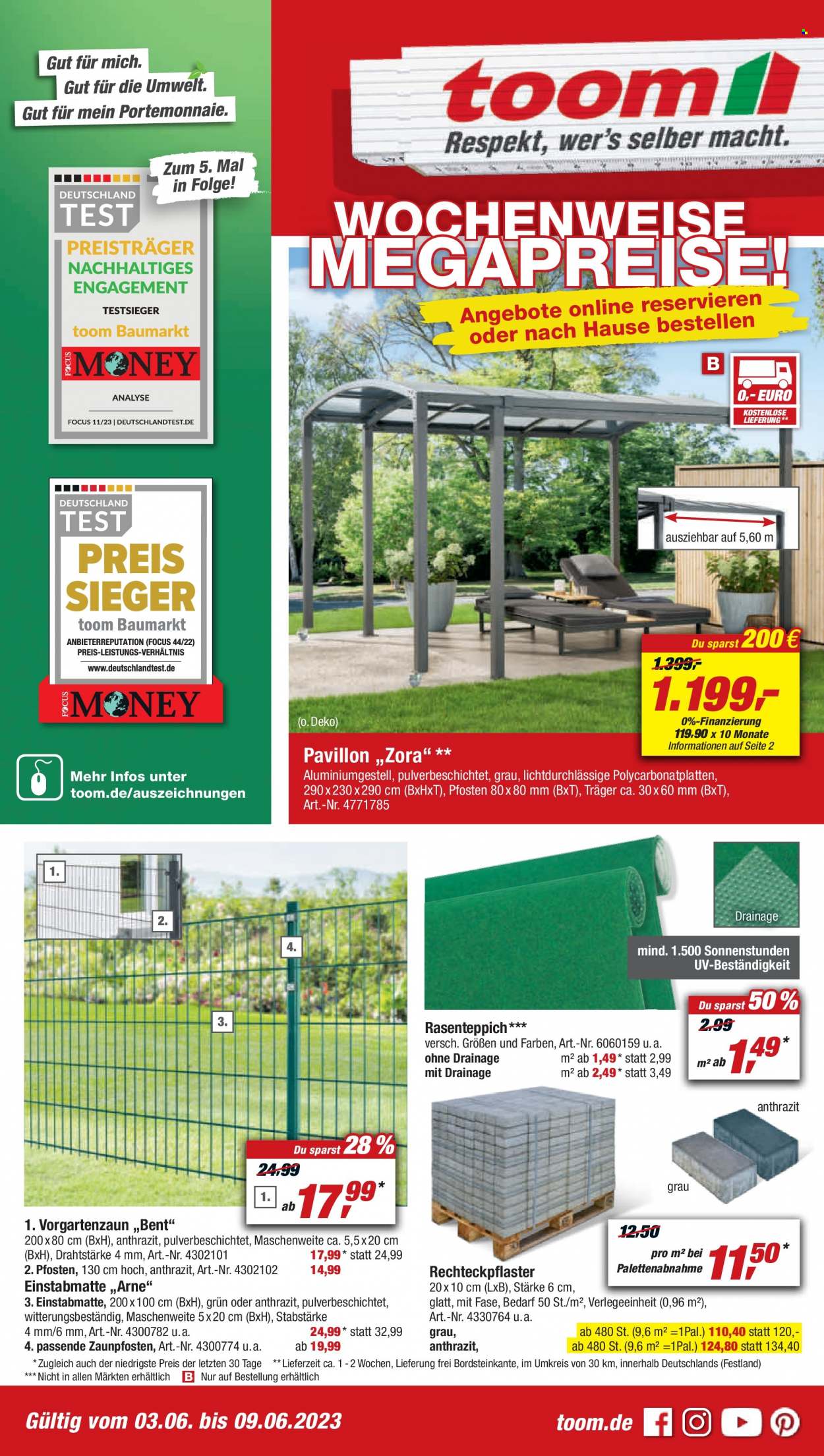 toom Baumarkt Prospekte  - 3.06.2023 - 9.06.2023. Seite 1