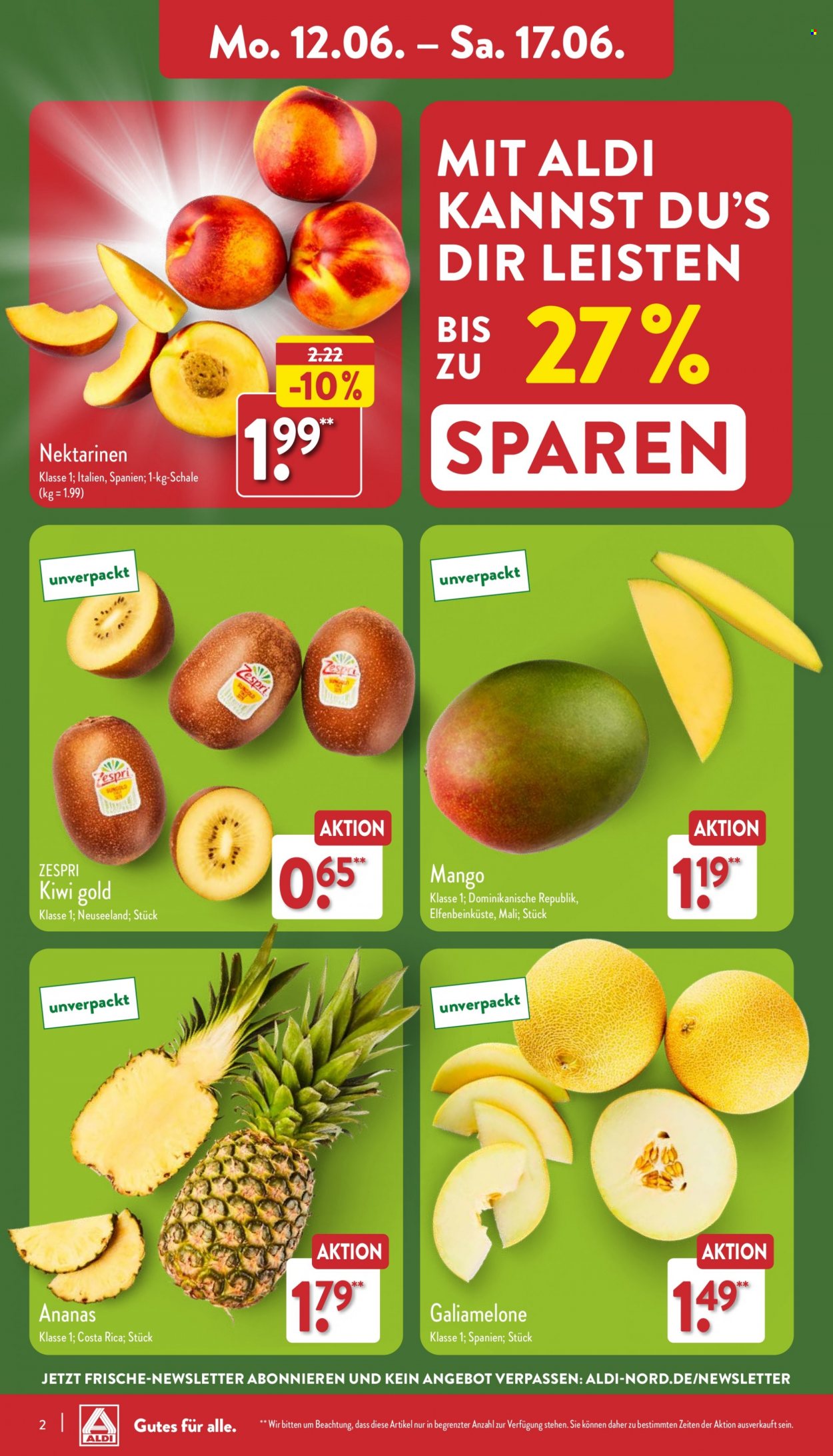 ALDI Nord Prospekte  - 12.06.2023 - 17.06.2023. Seite 2