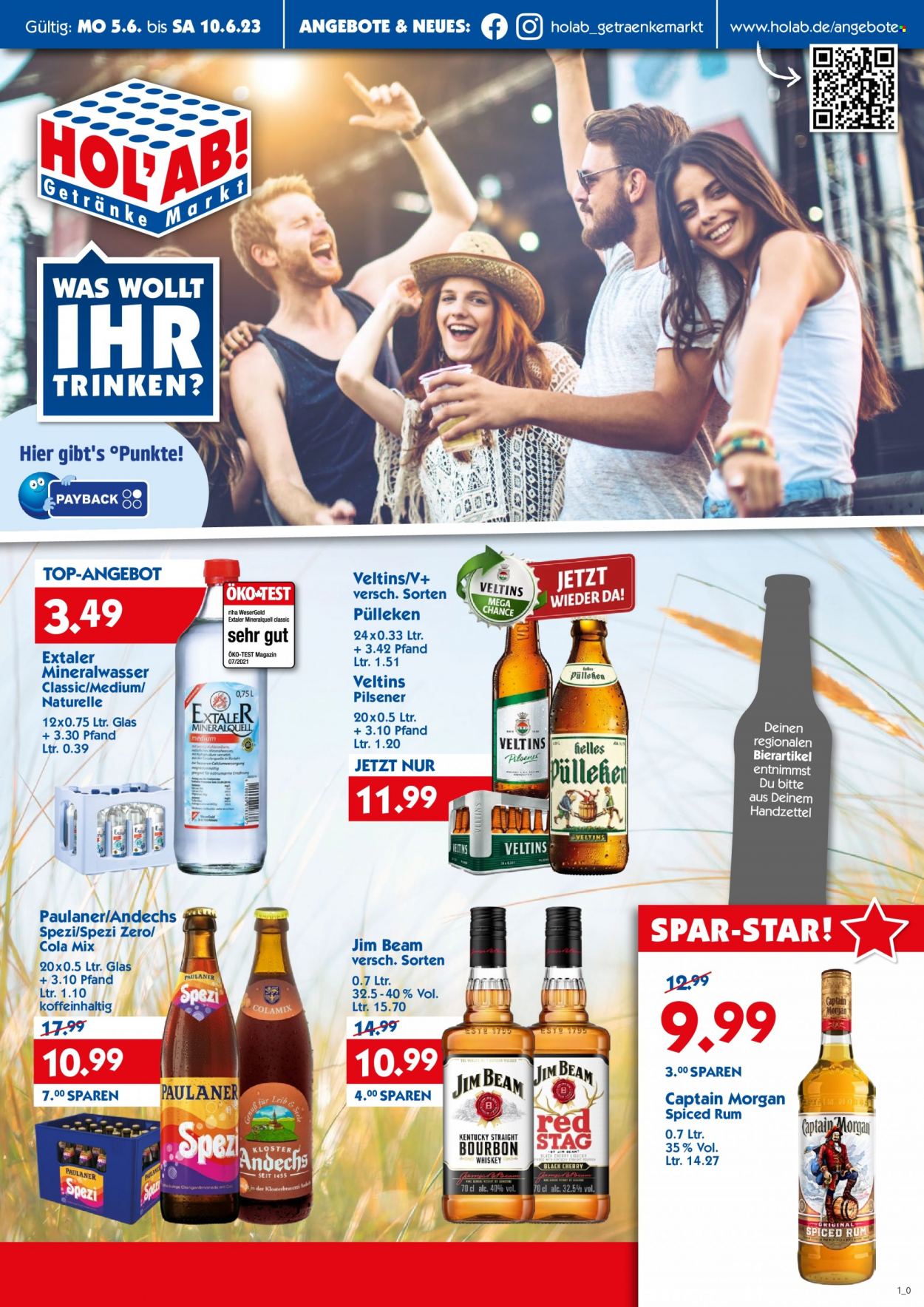 Hol'ab! Getränkemarkt Prospekte  - 5.06.2023 - 10.06.2023. Seite 1