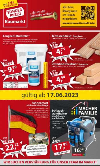 Prospekte Sonderpreis-Baumarkt - 17.06.2023 - 23.06.2023.
