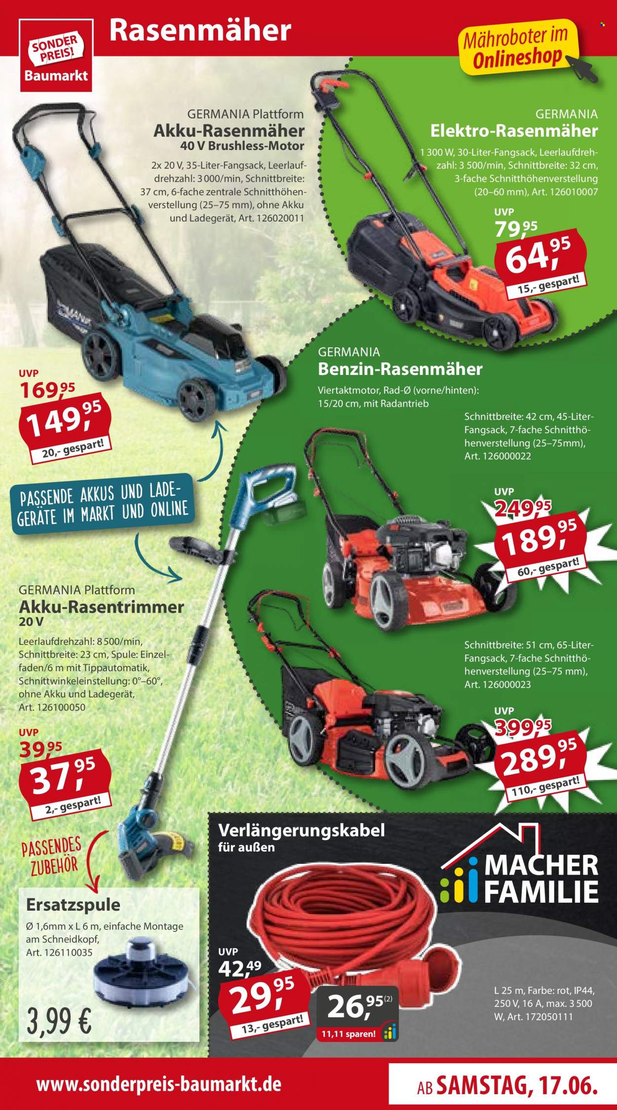 Sonderpreis-Baumarkt Prospekte  - 17.06.2023 - 23.06.2023. Seite 9