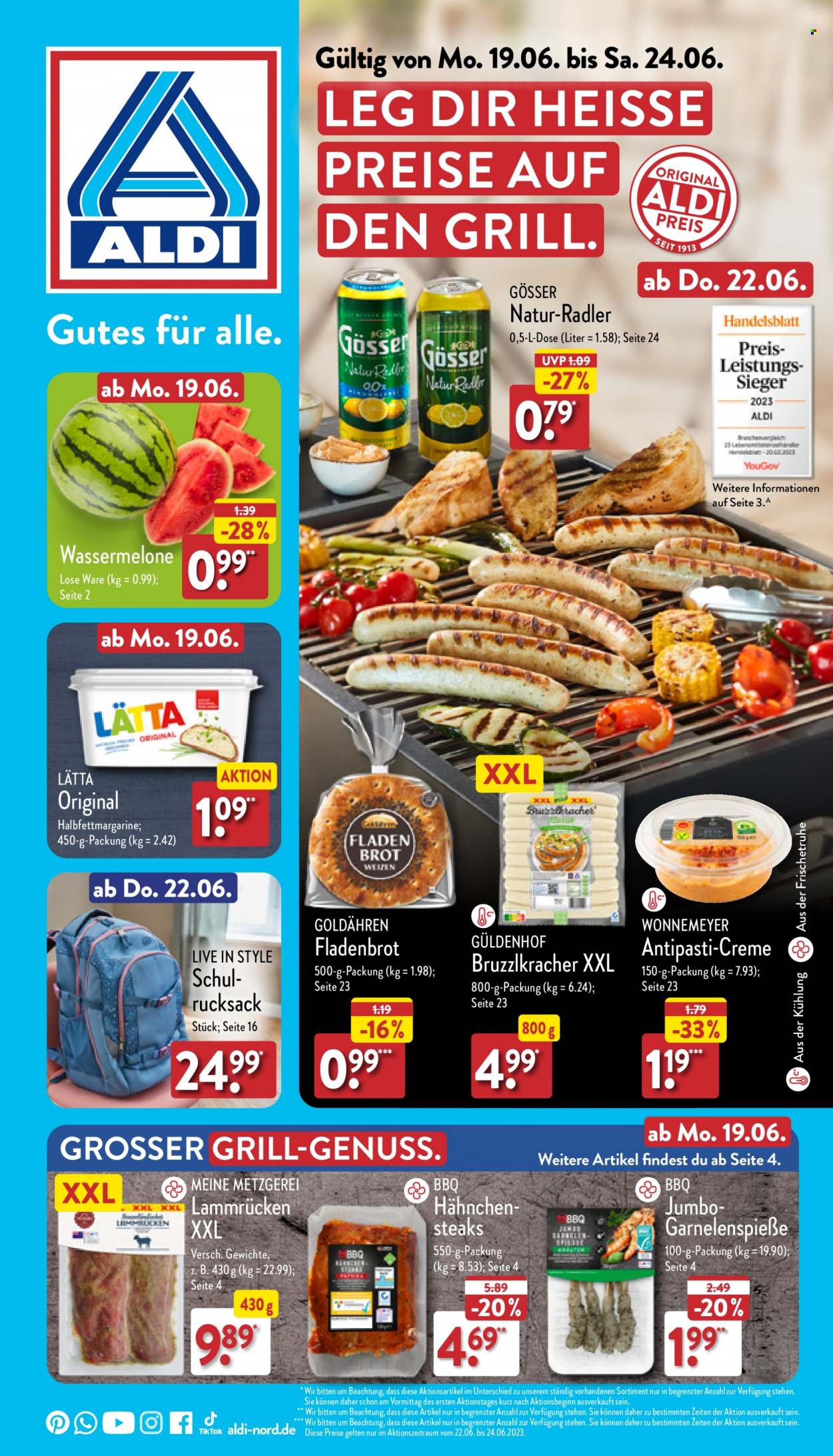 ALDI Nord Prospekte  - 19.06.2023 - 24.06.2023. Seite 1