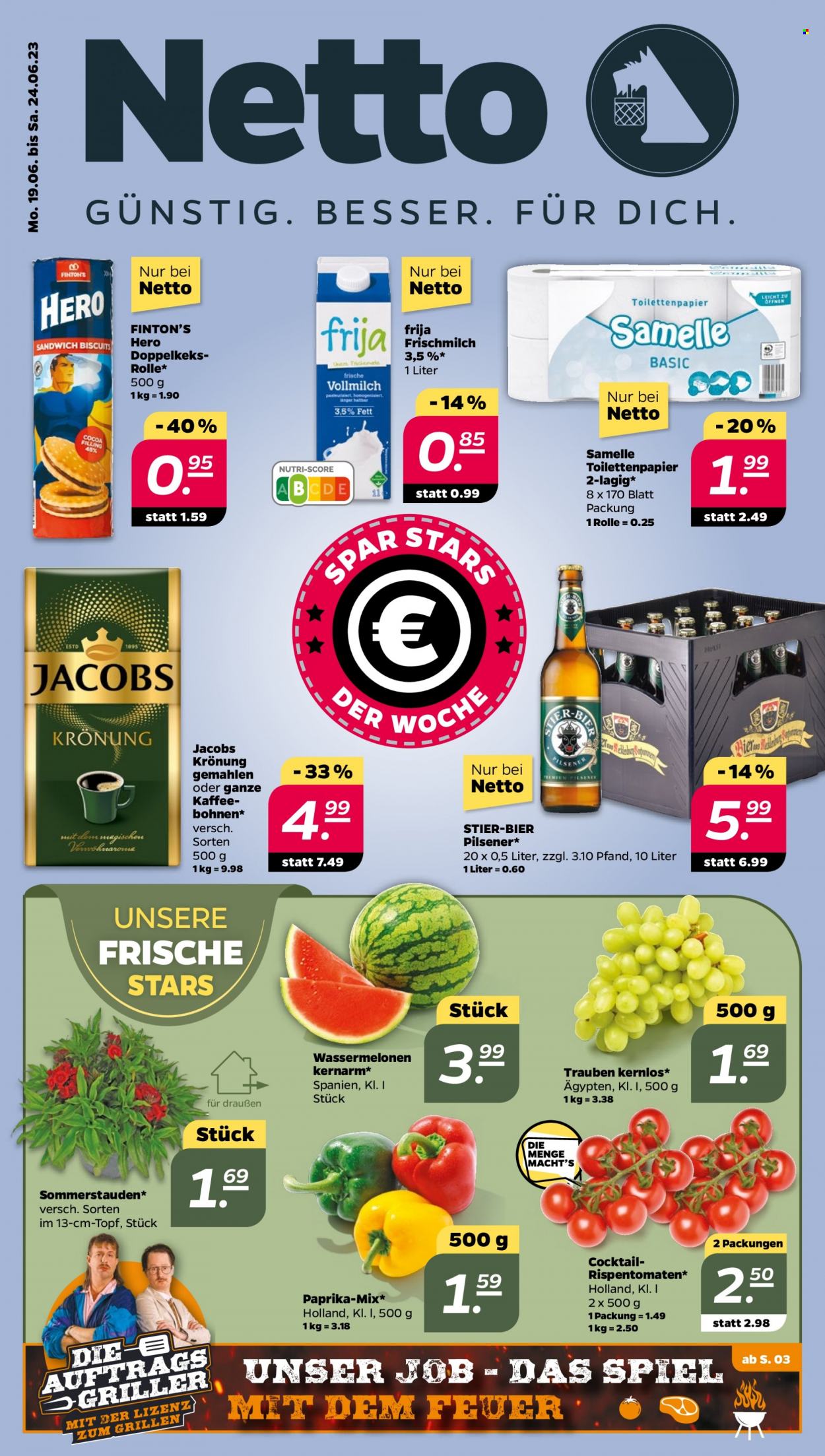 Netto Prospekte  - 19.06.2023 - 24.06.2023. Seite 1