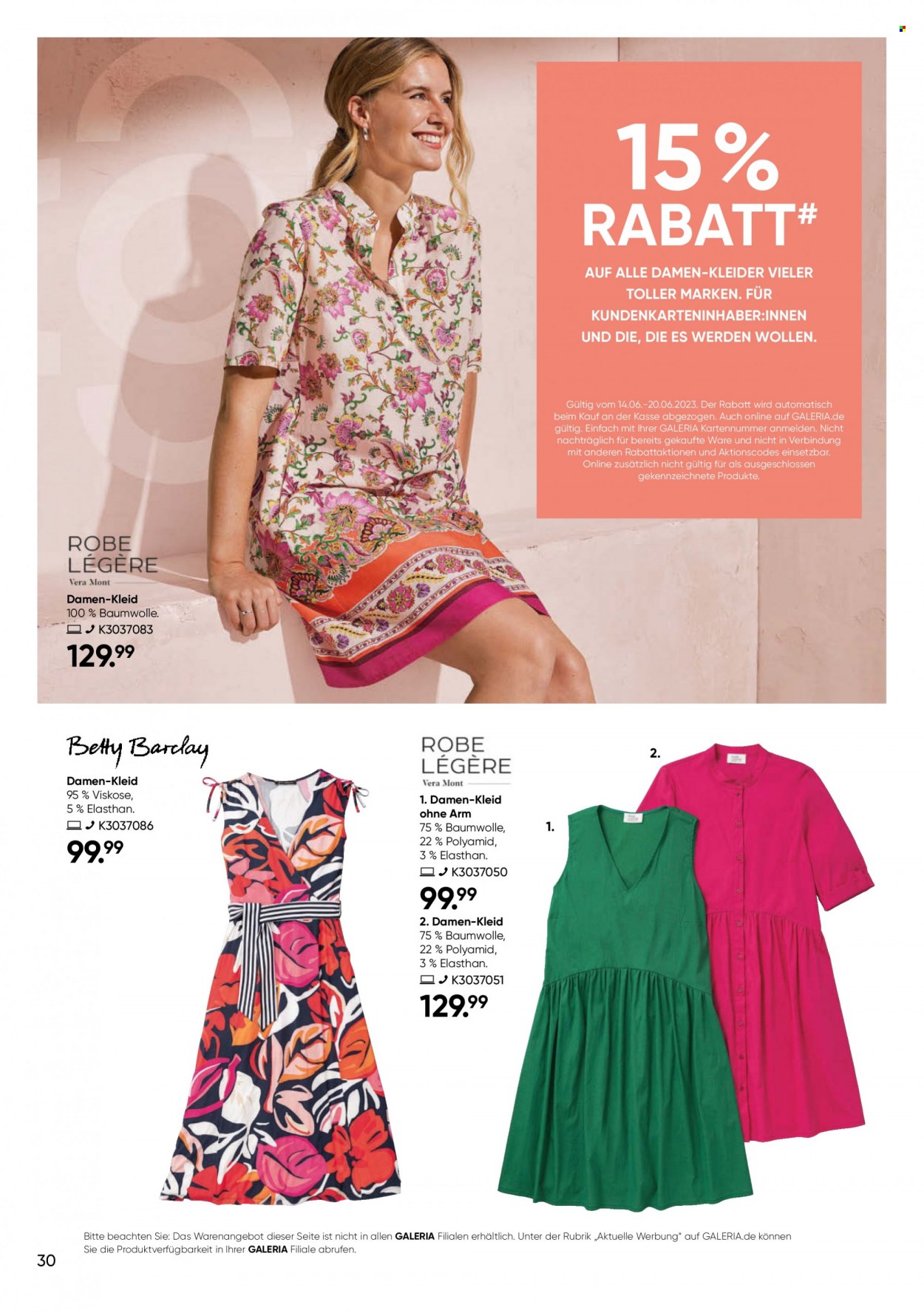 GALERIA Karstadt Kaufhof Prospekte  - 14.06.2023 - 20.06.2023. Seite 30