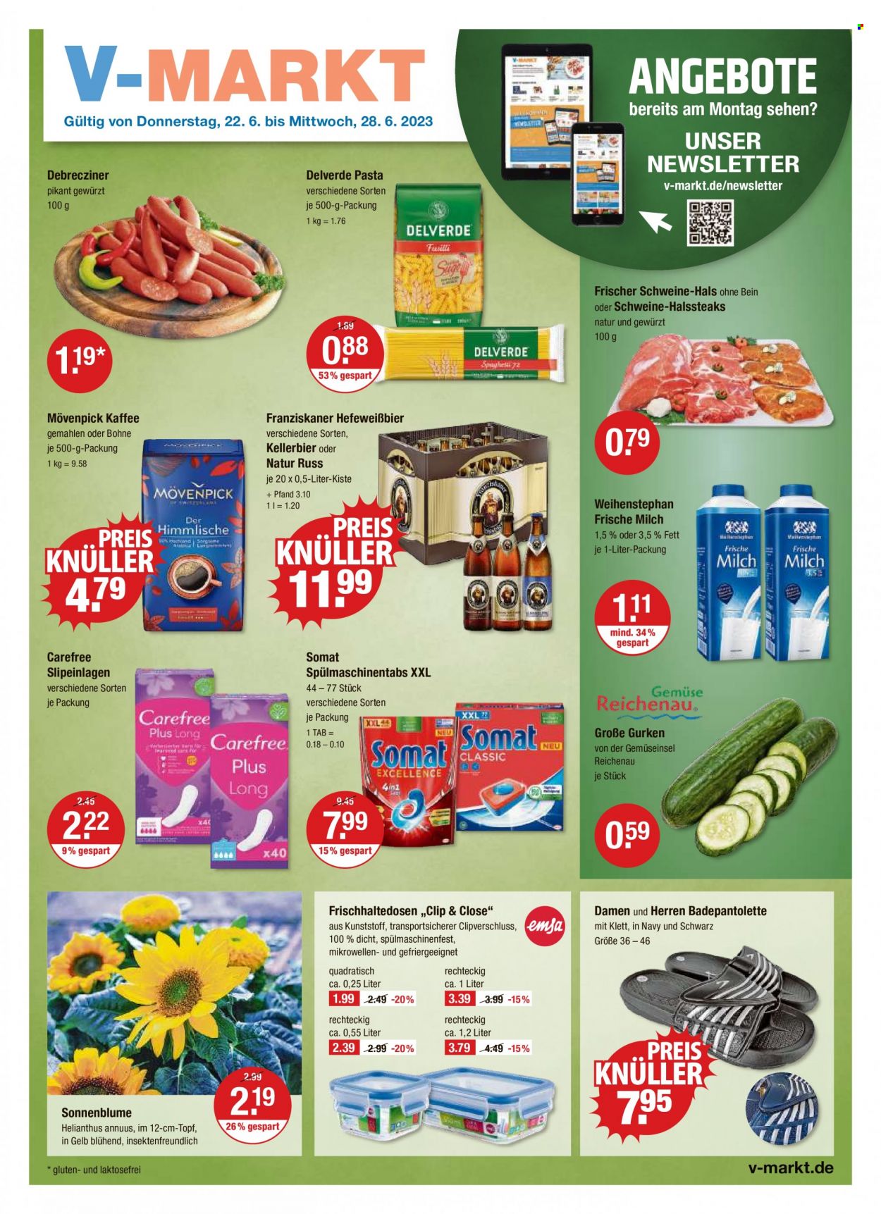 V-Markt Prospekte  - 22.06.2023 - 28.06.2023. Seite 1