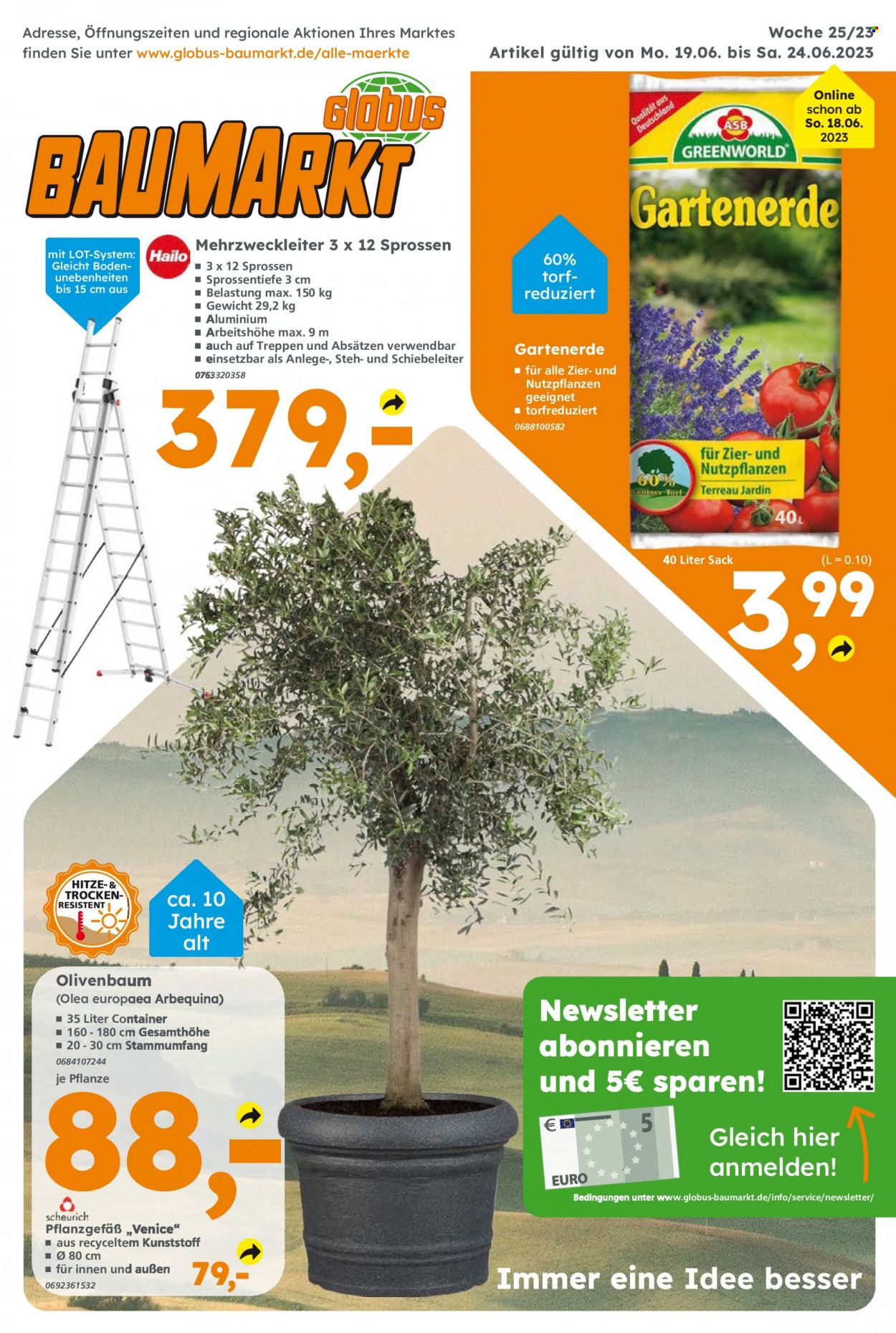 Globus Baumarkt Prospekte  - 19.06.2023 - 24.06.2023. Seite 1
