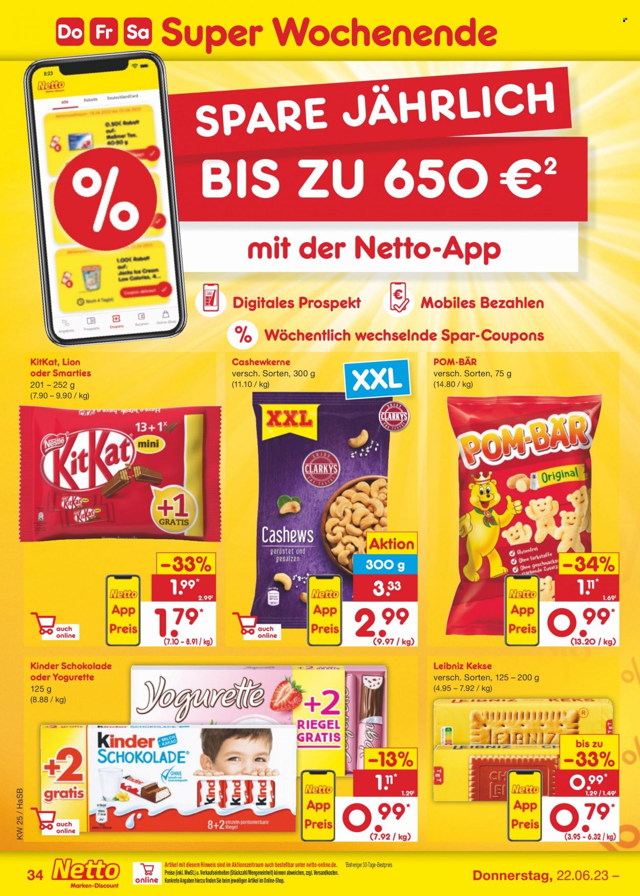 Netto Marken-Discount Prospekte  - 19.06.2023 - 24.06.2023. Seite 34