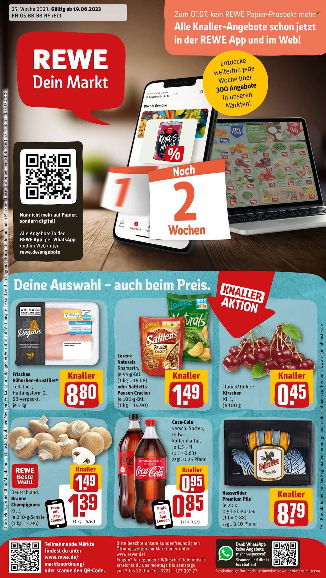 REWE Prospekte  - 19.06.2023 - 24.06.2023. Seite 1