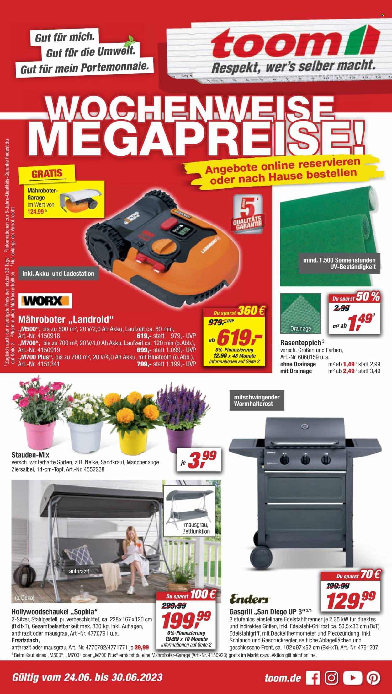 toom Baumarkt Prospekte  - 24.06.2023 - 30.06.2023. Seite 1