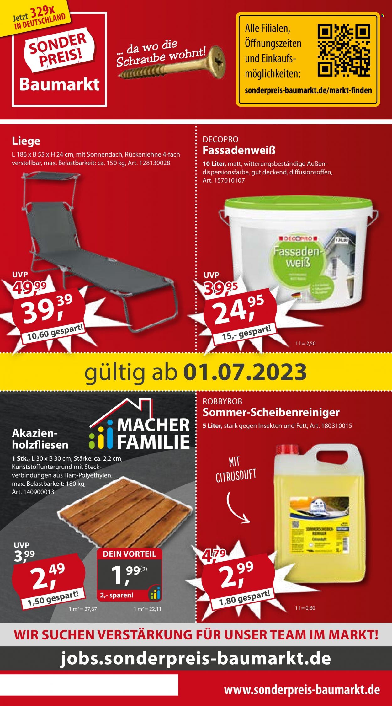 Sonderpreis-Baumarkt Prospekte  - 1.07.2023 - 7.07.2023. Seite 1