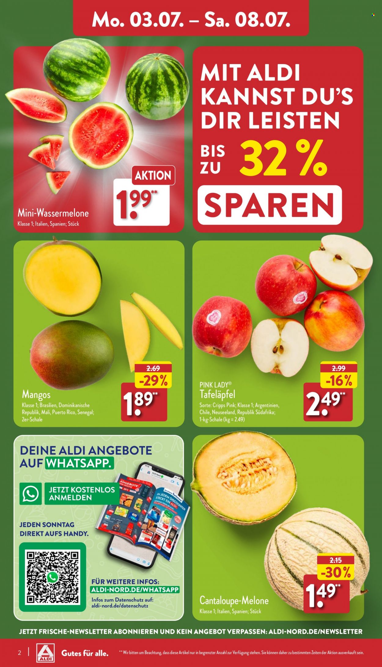 ALDI Nord Prospekte  - 3.07.2023 - 8.07.2023. Seite 2