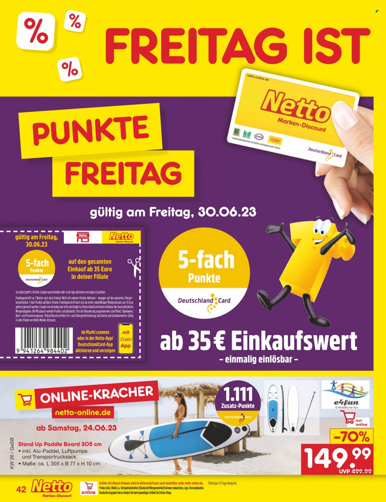 Netto Marken-Discount Prospekte  - 26.06.2023 - 1.07.2023. Seite 42