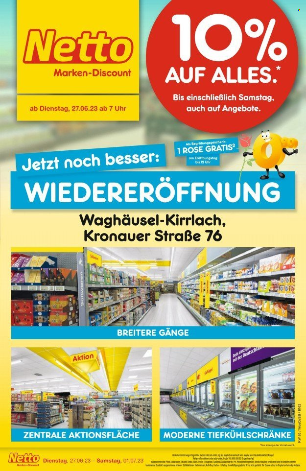 Netto Marken-Discount Prospekte  - 27.06.2023 - 1.07.2023. Seite 1