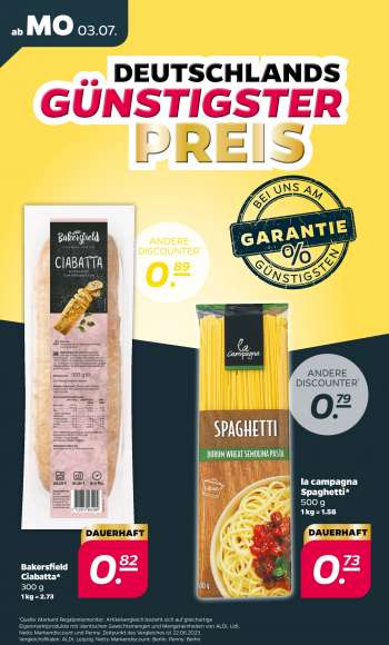 thumbnail - la campagna Spaghetti* 500 g 1 kg = 1.58