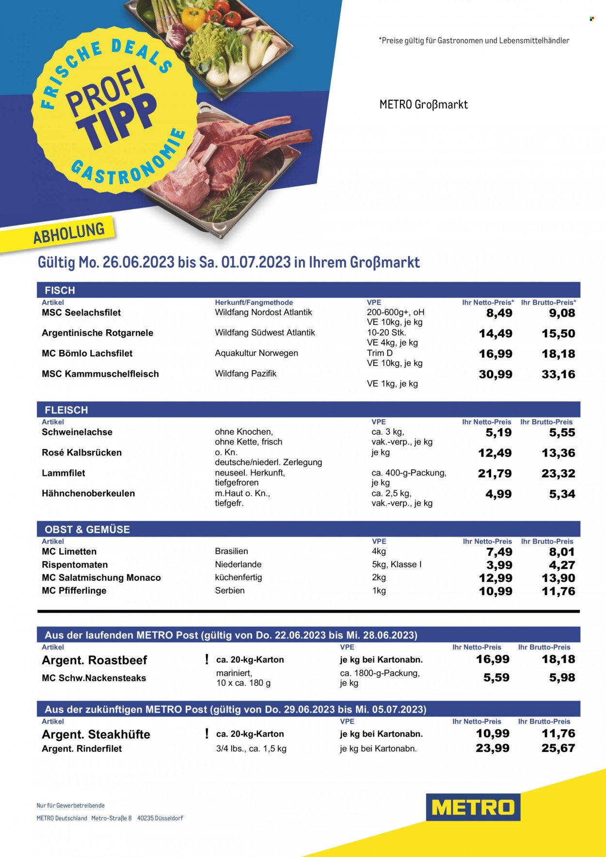 Metro Prospekte  - 26.06.2023 - 1.07.2023. Seite 1