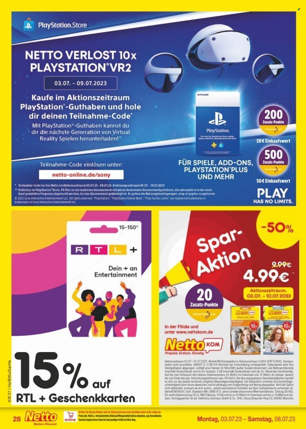 Netto Marken-Discount Prospekte  - 3.07.2023 - 8.07.2023. Seite 28