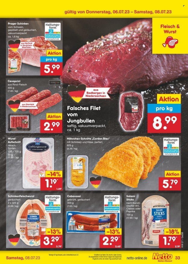 Netto Marken-Discount Prospekte  - 3.07.2023 - 8.07.2023. Seite 33