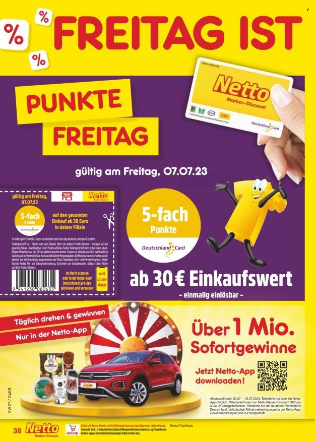 Netto Marken-Discount Prospekte  - 3.07.2023 - 8.07.2023. Seite 38
